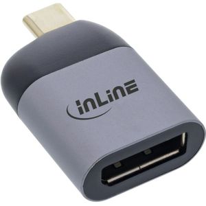 InLine USB-C naar DisplayPort 1.4 Adapter - 4K 60Hz - USB 3.1 Gen 1 - Compact - Antraciet