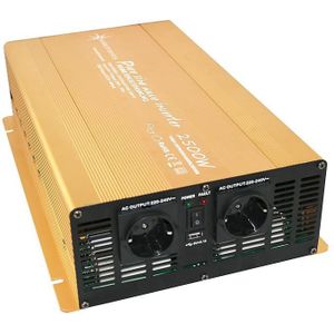 24V naar 230V Zuivere Sinus Spanningsomvormer - 2500W - Goud