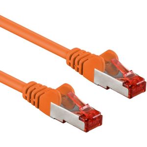 S/FTP CAT6 Gigabit Netwerkkabel - CU - 0,15 meter - Oranje