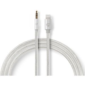 Lightning-Adapter - Apple Lightning 8-Pins - 3,5 mm Male - Verguld - 1.00 m - Rond - Nylon