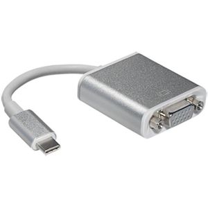 USB C naar VGA adapter zilver