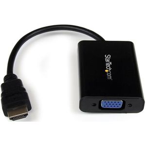 StarTech HDMI naar VGA Adapter Met audio - Full HD 60Hz - 0,1 meter - Zwart