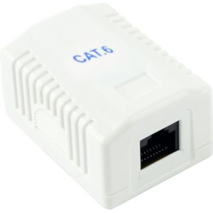 Cablexpert UTP CAT6 Opbouwdoos - 1x RJ45 - Wit