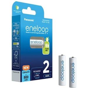 Panasonic eneloop oplaadbare AAA batterij - 800 mAh - NiMH - 2 stuks