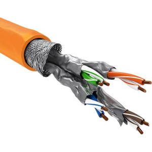 S/FTP CAT7A 10 Gigabit Netwerkkabel - CU - 23AWG - LSZH - Stug - 250 meter - Oranje