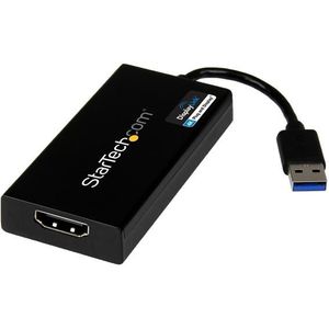 StarTech USB 3.0 naar HDMI 1.4 Adapter – DisplayLink Gecertificeerd – 4K 30Hz - 0,1 meter - Zwart