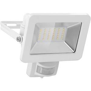 LED Schijnwerper voor buiten - Met Bewegingssensor - 30W - IP44 - Wit