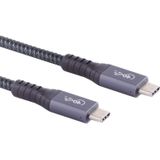 USB-C Kabel - USB 4 Gen 3x2 - 100W laden - 0,5 meter - Zwart