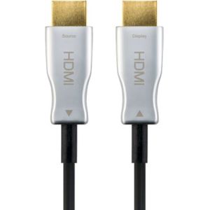 Actieve HDMI 2.0 Kabel - 4K 60Hz - Verguld - 40 meter - Zwart/Zilver
