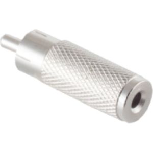 3,5mm Jack (v) - Mono Tulp (m) Adapter - Metaal - Zilver