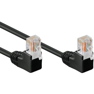 UTP CAT5e Gigabit Netwerkkabel - haaks - CCA - 1 meter - Zwart