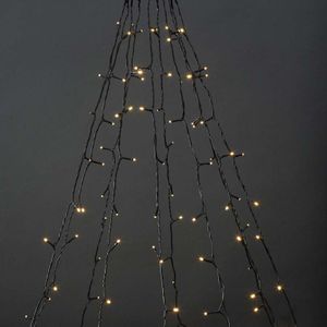 Slimme Wifi LED Kerstboom Verlichting - Warm tot koel Wit - 10 x 2 meter - 200 LED's - IP65 - Zwart