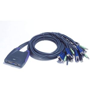 Aten CS64US 4-Poorts VGA+USB KVM Switch met audio