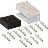 Quadlock Connector - Inclusief 12 Vrouwelijke Pinnen en B-behuizing - Zwart/Wit