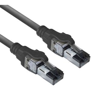 S/FTP CAT6A 10 Gigabit Netwerkkabel - CU - PoE++ 100W - 1 meter - Zwart