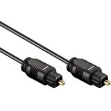 Optische Toslink Kabel - 2,2mm dik - Verguld - 15 meter - Zwart