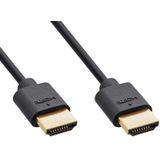 Slimline HDMI 2.1 Kabel - 8K 60Hz - 0,3 meter - Zwart