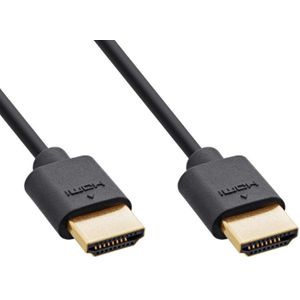 Slimline HDMI 2.1 Kabel - 8K 60Hz - 0,3 meter - Zwart