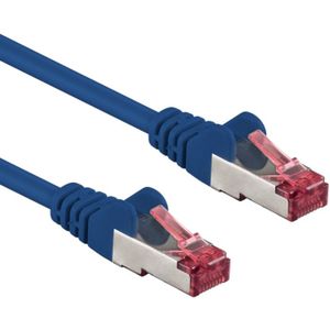 S/FTP CAT6A 10 Gigabit Netwerkkabel - CU - 0,5 meter - Blauw