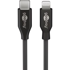 USB C naar Lightning kabel 2 meter zwart