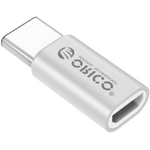 Orico Micro USB-B (v) naar USB-C (m) Adapter - USB 2.0 - Zilver