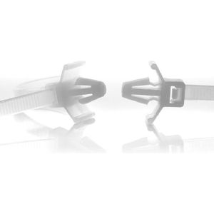 Kabelbinders - Met Spreidanker type 1 - 130 x 4,8mm - 100 stuks - Transparant