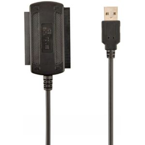 Cablexpert USB-A naar SATA/IDE Adapter - Voor 2,5'' en 3,5'' HDD's en SSD's - USB 2.0 - Zwart