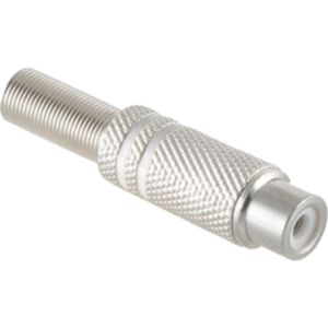 Soldeerbare Mono Tulp Connector (v) - Metaal - Zilver - Wit accent