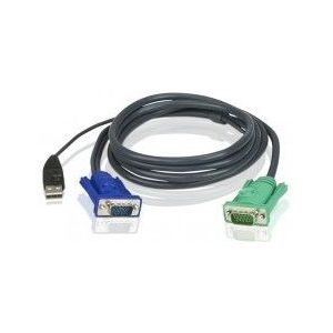 Aten 2L-5202U KVM-Kabel VGA+USB 1,8m