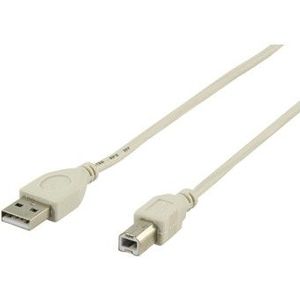 USB 2.0 Aansluitkabel USB A - USB B 1,8m Grijs