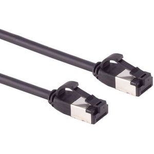 FTP CAT8.1 Slimline Gigabit Netwerkkabel - CU - 7,5 meter - Zwart
