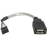 StarTech 15cm USB 2.0 Kabel - USB A naar 4-pins Moederbord Aansluitkabel F/F