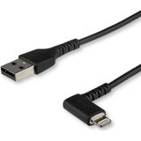 StarTech 1 meter Haakse USB naar Lightning Kabel - Zwart