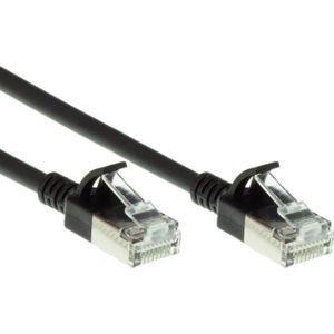 FTP CAT6A Slimline 10 Gigabit Netwerkkabel - CU - 0,25 meter - Zwart