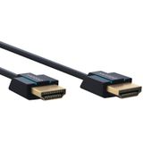 Clicktronic Slimline HDMI 2.0 Kabel - 4K 60Hz - Verguld - 1,5 meter - Zwart