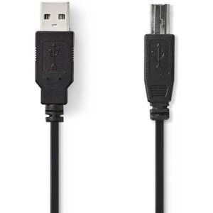 USB 2.0 Kabel A Male - B Male Rond 3.00 m Zwart