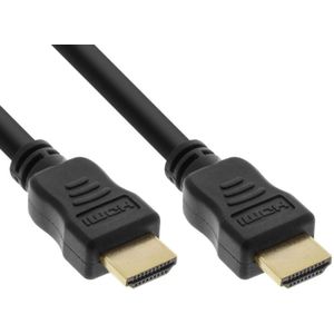 InLine HDMI 2.0 Kabel - 4K 60Hz - 1 meter - Verguld - Zwart
