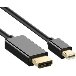 Mini DisplayPort naar HDMI Kabel - 4K 30Hz - 3 meter - Zwart