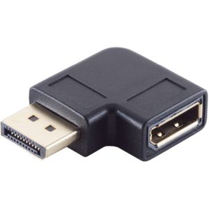 DisplayPort 1.4 Adapter Haaks naar Rechts Zwart