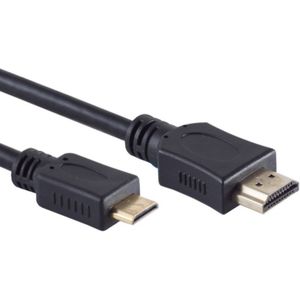 Mini HDMI - HDMI Kabel - 4K 60Hz - Verguld - 2 meter - Zwart