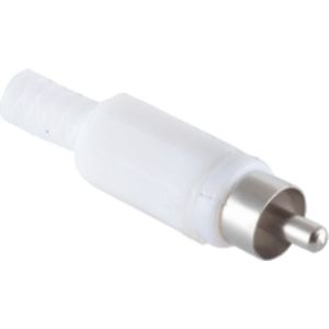 Soldeerbare Mono Tulp Connector (m) - Wit