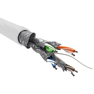 S/FTP CAT6 Gigabit Netwerkkabel - CCA - 26AWG - Soepel - 305 meter - Wit