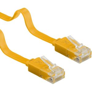 UTP CAT6 Gigabit Netwerkkabel - plat - CU - 2 meter - Geel