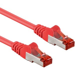 S/FTP CAT6 Gigabit Netwerkkabel - CU - 25 meter - Rood