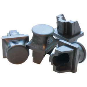 RJ45 Blindstop Stofkap (m) - Voor Ongebruikte RJ45 (v) Poorten - 10 stuks - Zwart