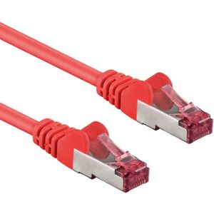 S/FTP CAT6A 10 Gigabit Netwerkkabel - CU - 15 meter - Rood