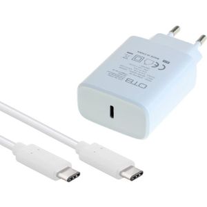 Buddi Power 45W USB-A / USB-C Autolader met USB-C naar USB-C Krulsnoer Kabel