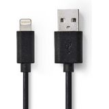 8-pins Lightning naar USB-A kabel - USB2.0 - tot 3A / zwart - 1 meter