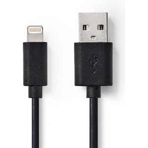 8-pins Lightning naar USB-A kabel - USB2.0 - tot 3A / zwart - 1 meter