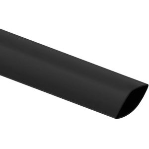 Krimpkous met lijm - 4:1 - 24 naar 6mm - 1 meter - Zwart